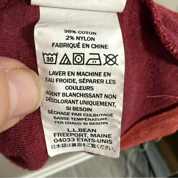 L.L.Bean Men's Heather Red/Rust Knit Quarter Zip Long Sleeve Shirt XXL Tall - Picture 8 of 8